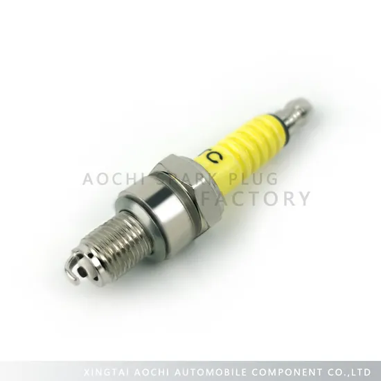 Cheap Yellow Bright Nickel Factory Motorcycle Spare Parts Spark Plug (A7TC) 