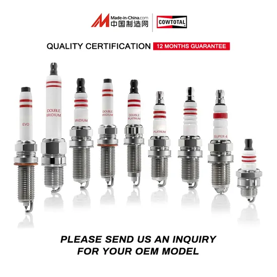 Cowtotal Factory Wholesale Price Auto Car Engine Iridium Platinum Bujias Spark Plugs for Denso Toyota Hyundai for Mazda Ford Chevrolet Nissan Tiida 
